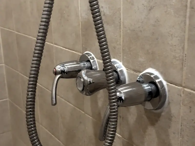 Handheld shower conversion, after