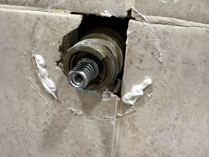 Handheld shower conversion, before