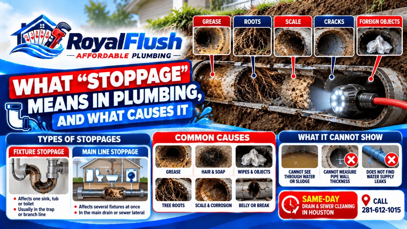 What "Stoppage" Means in Plumbing, and What Causes It