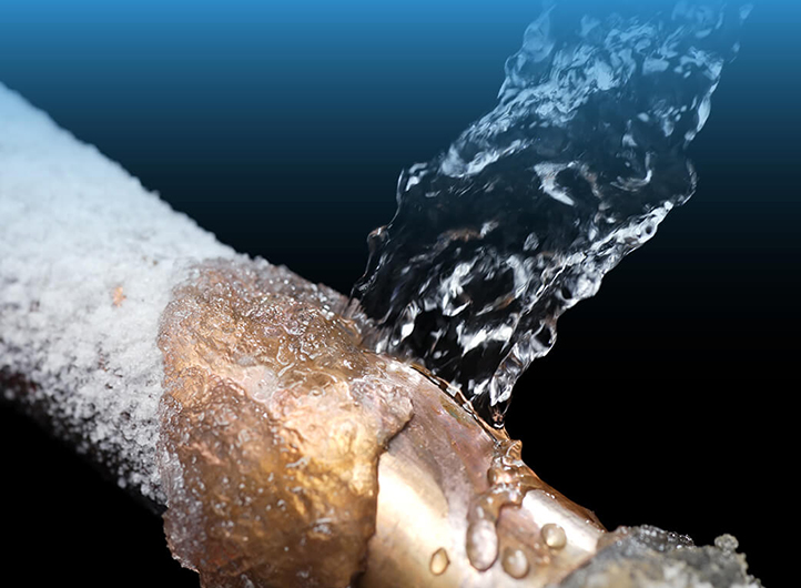Frozen and burst pipe repair