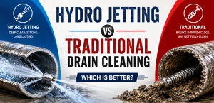 Hydro Jetting Drain Cleaning vs Traditional Drain Cleaning