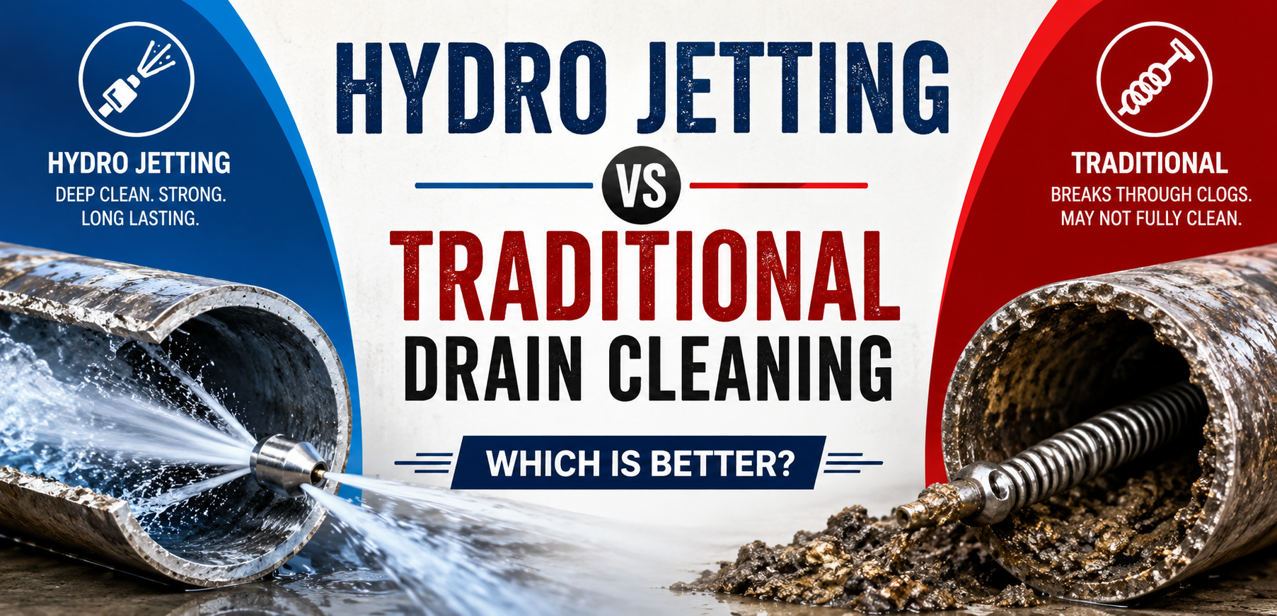 Hydro Jetting Drain Cleaning vs Traditional Drain Cleaning