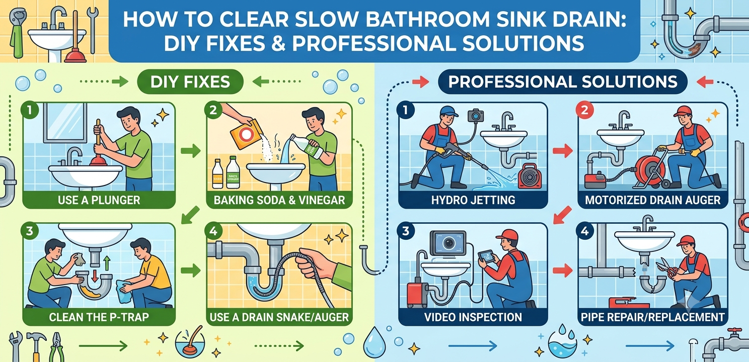 How to Clear Slow Bathroom Sink Drain DIY Fixes & Professional Solutions