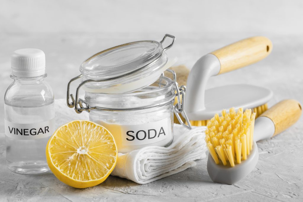 Use Baking Soda and Vinegar for eco friendly Bathroom Sink Drain Cleaning