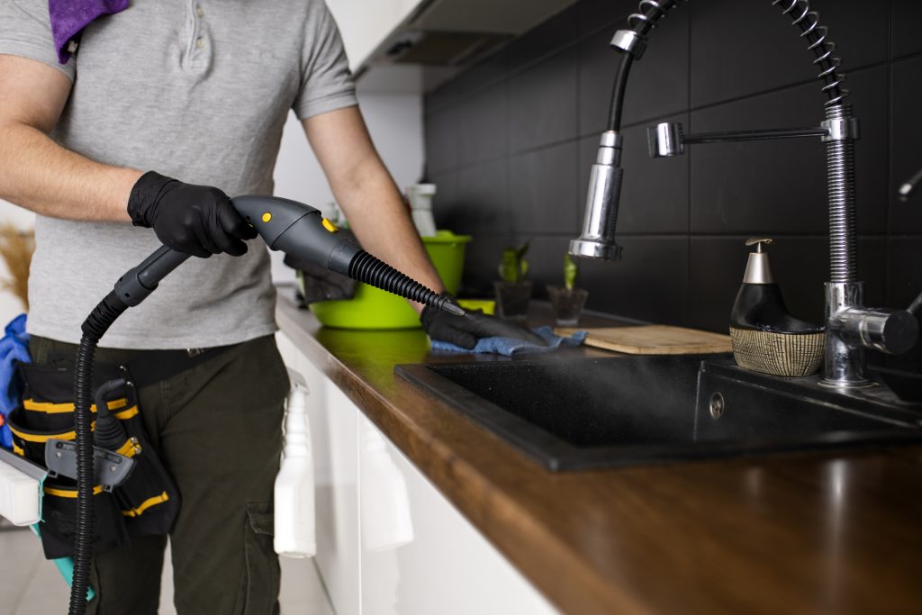 hydrojetting professional cleaning of bathroom sink drain