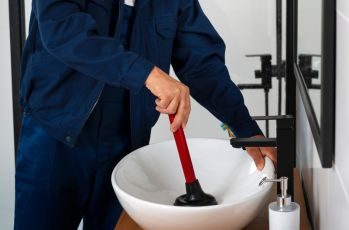 plumbing professional try a Sink Plunger to clean Bathroom Sink Drain
